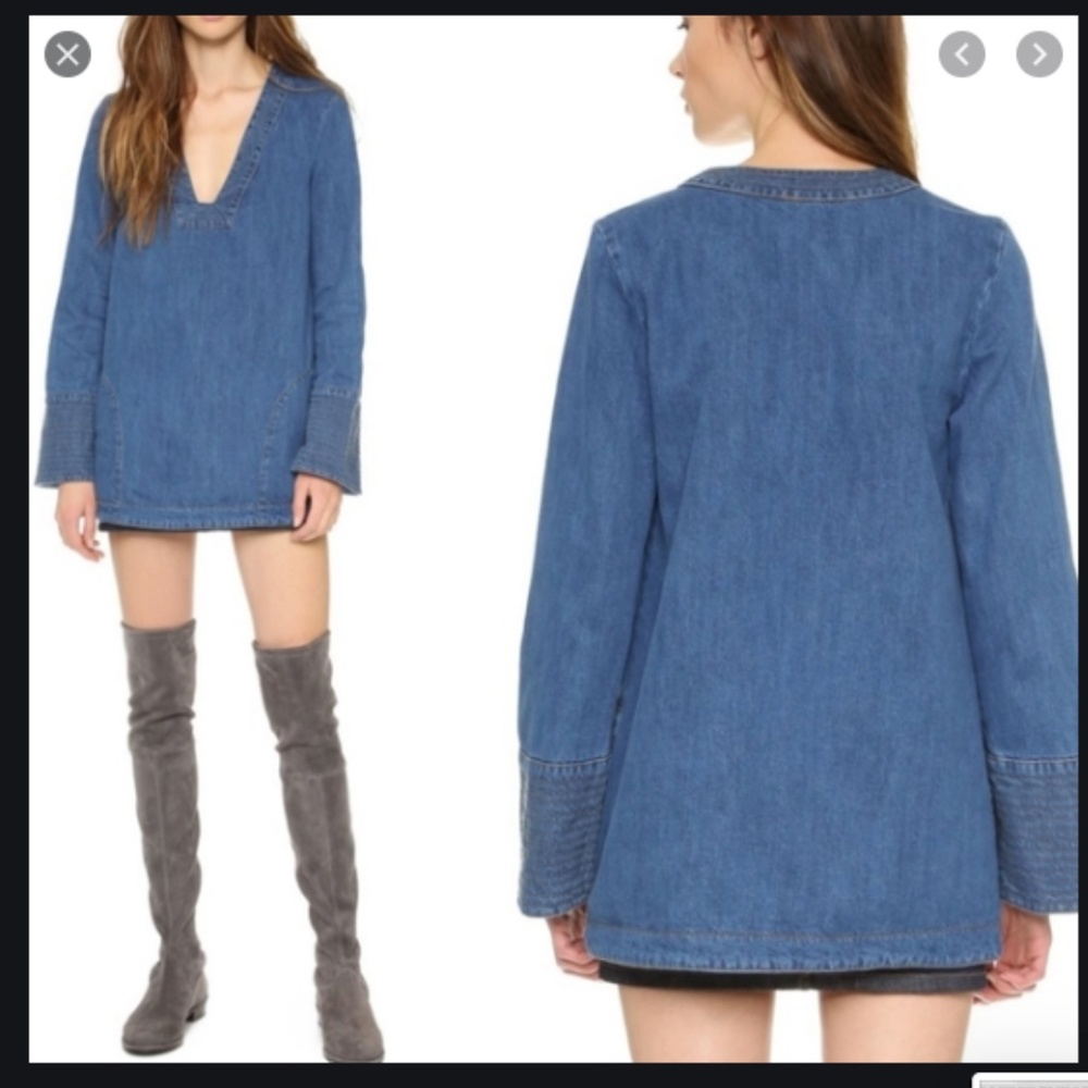 Free People Blue Denim Dress
